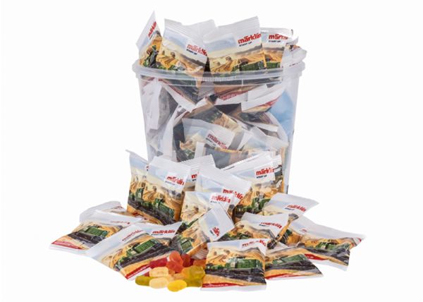 Fruit gums from Haribo in the shape of a locomotive
