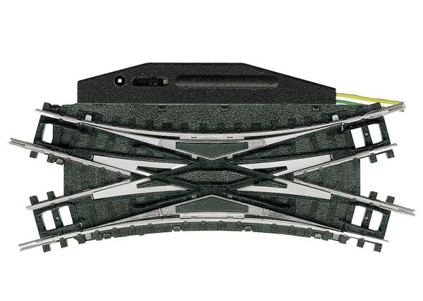 Minitrix Electric Double Slip Switch - 30° Length 104.2 mm / 4-1/8"