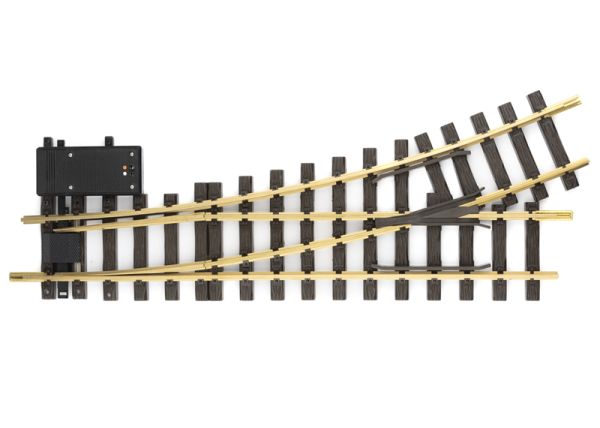 LGB Elektrische Weiche links Radius R3 22,5°
