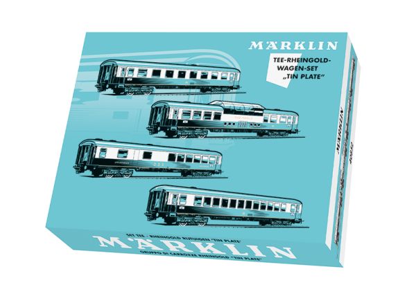 TEE-Rheingoldwagen-Set "Tin Plate"