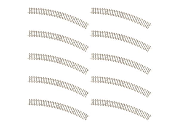 Minitrix - Gebogenes Gleis mit Betonschwellen ( R 2b, Code 60 )