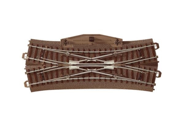 Trix H0 Double Slip Switch Length 188.3 mm / 7-3/8" / Crossing Angle = 24.3° Curve / Radius 437.5 mm / 17-1/4" (R2)