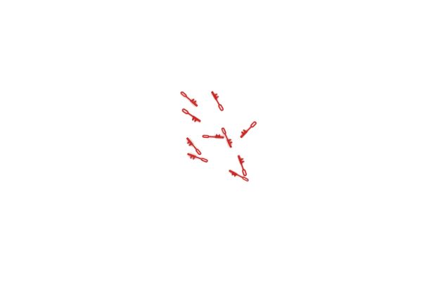 Rangierergriff rot 10 St
