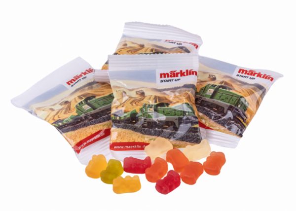 Fruit gums from Haribo in the shape of a locomotive