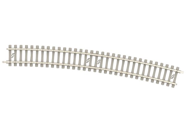 Minitrix Gebogenes Gleis mit Betonschwellen Radius 492,6 mm