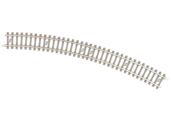 Minitrix - Gebogenes Gleis mit Betonschwellen ( R 2b, Code 60 )