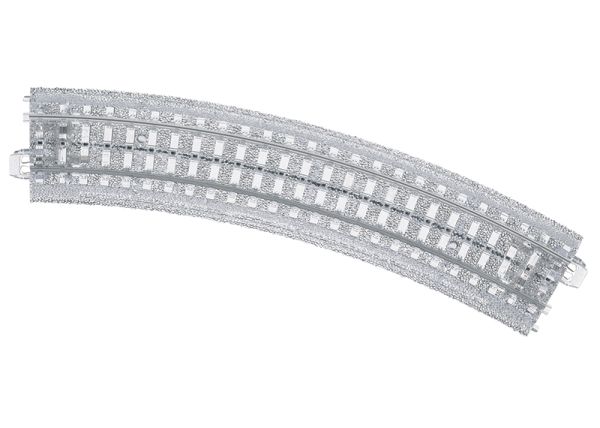 Gebogenes C-Gleis Radius R1 = 360 mm / 30° transparent