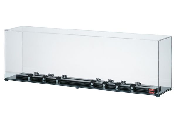 Vitrine mit Rollenprüfstand