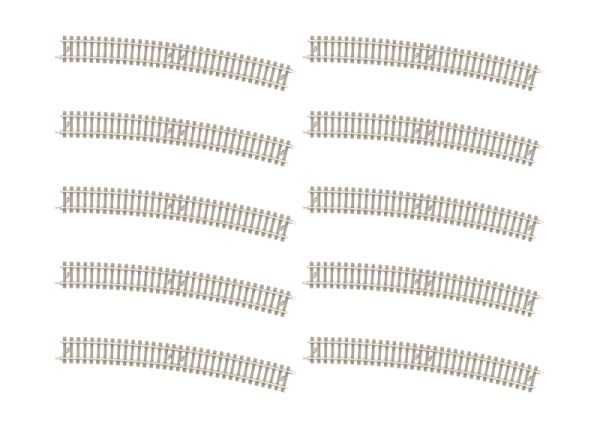 Minitrix Gebogenes Gleis mit Betonschwellen Radius 526,2 mm
