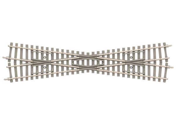 Minitrix Kreuzung - 15° mit Betonschwellen Länge 129,8 mm