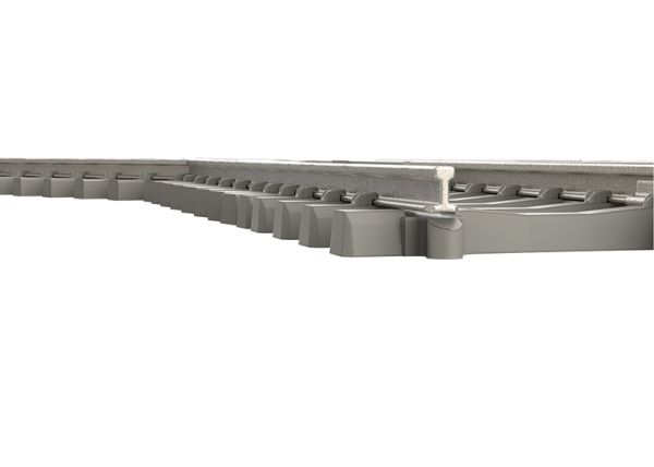 Minitrix Kreuzung - 30° mit Betonschwellen Länge 104,2 mm