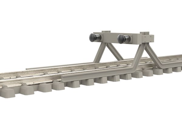 Minitrix Prellbock mit Betonschwellen Länge 50,0 mm