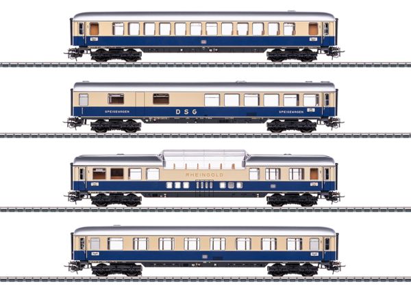 TEE-Rheingoldwagen-Set "Tin Plate"