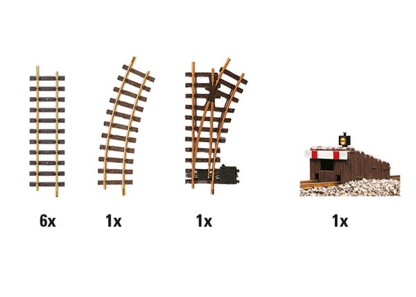 Prellbock-Gleis-Set