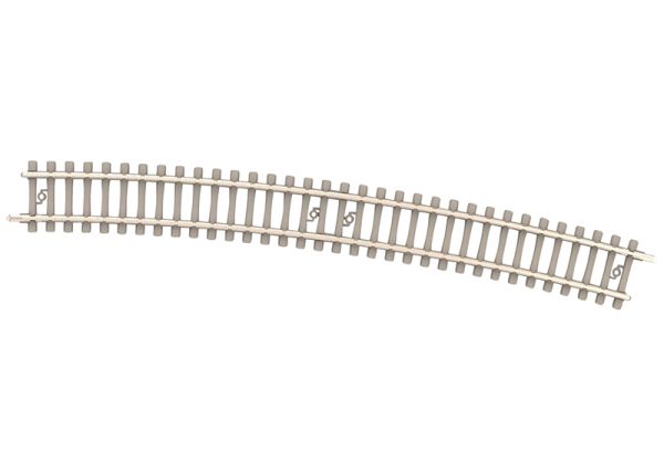 Minitrix Gebogenes Gleis mit Betonschwellen Radius 526,2 mm