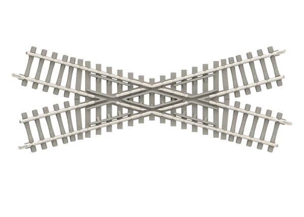 Minitrix Kreuzung - 30° mit Betonschwellen Länge 104,2 mm